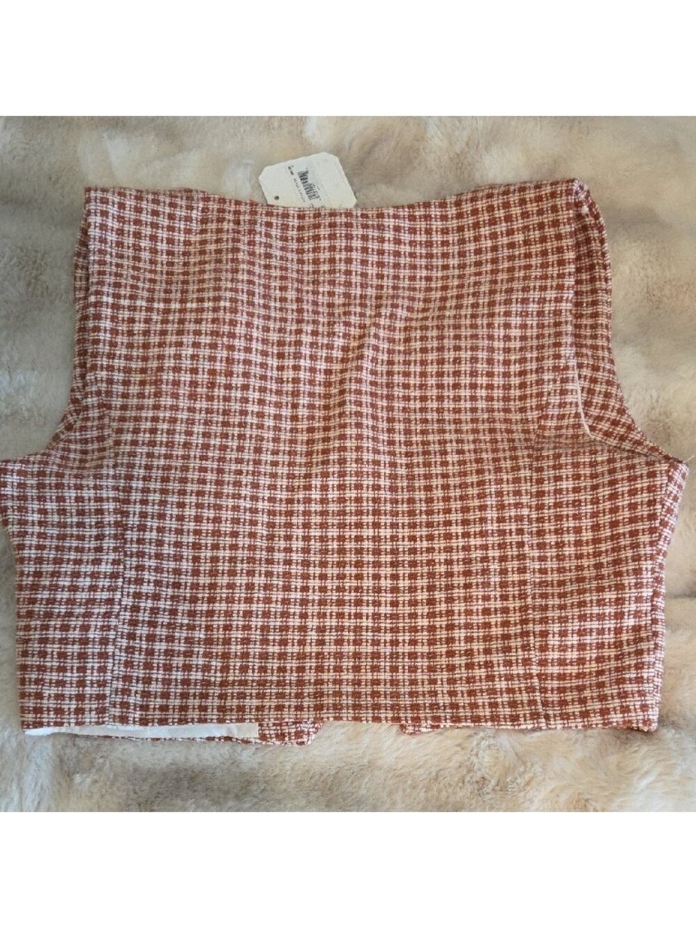 Textured Vest with Rust Accents - Picture 2 of 2